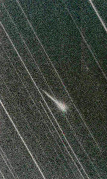 Meteor Pegazid (-2.5 mag) Snimljeno 09.07.1997. (Valentin Velkov)